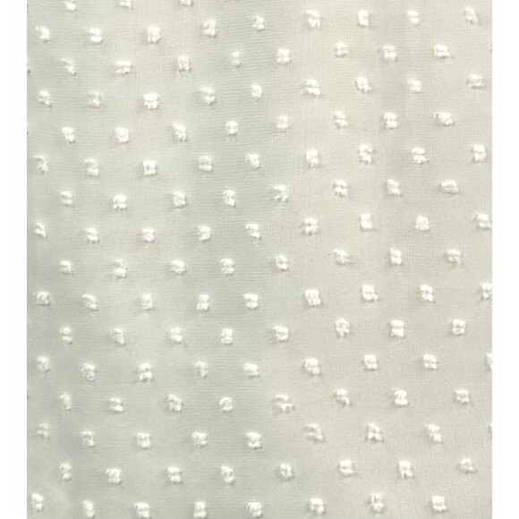 Womens Ivory Top SIZE SMALL Sheer Swiss Dot Blouse Sleeveless V Neck Ruffles NWT - Picture 7 of 10